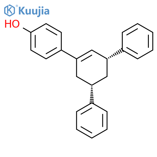 Phenol, 4-(3,5-diphenyl-1-cyclohexen-1-yl)-, cis- (9CI) structure