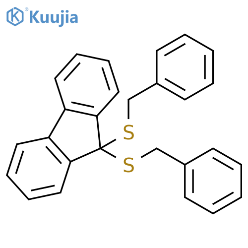 9H-Fluorene, 9,9-bis[(phenylmethyl)thio]- structure