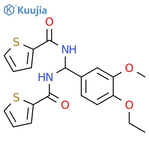 N-(4-ethoxy-3-methoxyphenyl)(thiophen-2-yl)formamidomethylthiophene-2-carboxamide structure