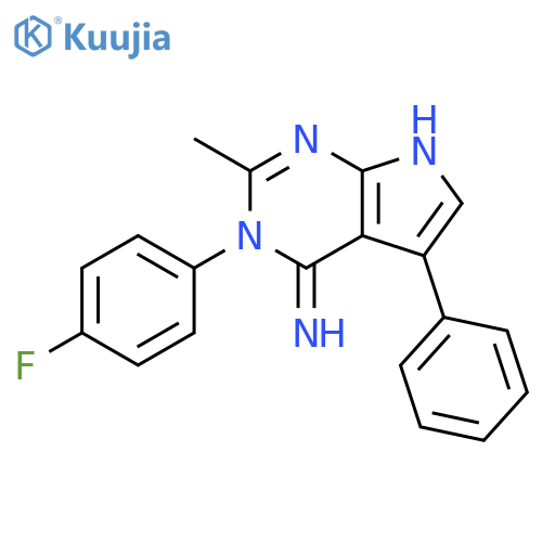 4H-Pyrrolo[2,3-d]pyrimidin-4-imine,3-(4-fluorophenyl)-3,7-dihydro-2-methyl-5-phenyl- structure