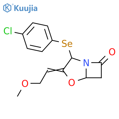 4-Oxa-1-azabicyclo[3.2.0]heptan-7-one, 2-[(4-chlorophenyl)seleno]-3-(2-methoxyethylidene)- structure