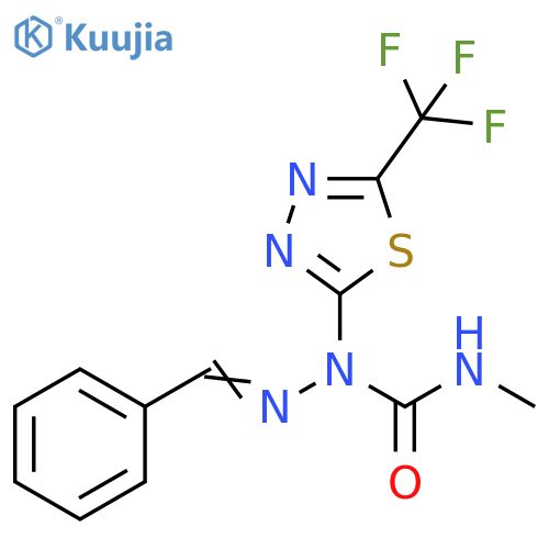 Hydrazinecarboxamide,N-methyl-2-(phenylmethylene)-1-[5-(trifluoromethyl)-1,3,4-thiadiazol-2-yl]- structure