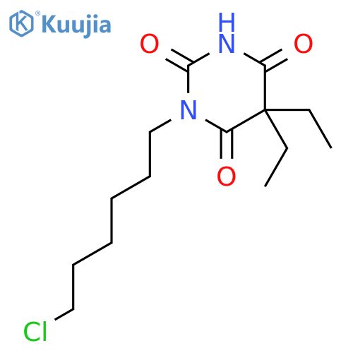 2,4,6(1H,3H,5H)-Pyrimidinetrione, 1-(6-chlorohexyl)-5,5-diethyl- structure