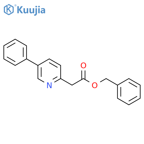 2-Pyridineacetic acid, 5-phenyl-, phenylmethyl ester structure