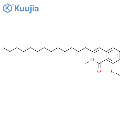 Benzoic acid, 2-methoxy-6-(1E)-1-pentadecenyl-, methyl ester structure