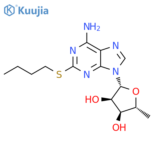 Adenosine, 2-(butylthio)-5'-deoxy- structure