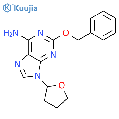 9H-Purin-6-amine, 2-(phenylmethoxy)-9-(tetrahydro-2-furanyl)- structure