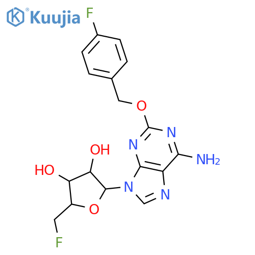 Adenosine, 5'-deoxy-5'-fluoro-2-[(4-fluorophenyl)methoxy]- structure