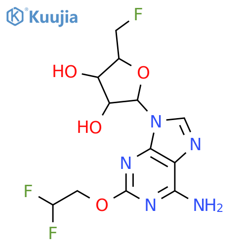 Adenosine, 5'-deoxy-2-(2,2-difluoroethoxy)-5'-fluoro- structure