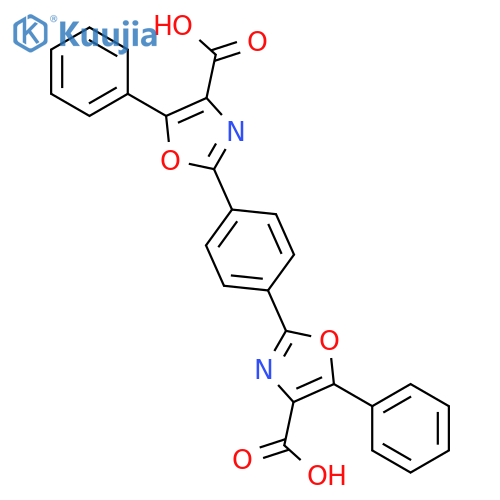 4-Oxazolecarboxylic acid, 2,2'-(1,4-phenylene)bis[5-phenyl- structure
