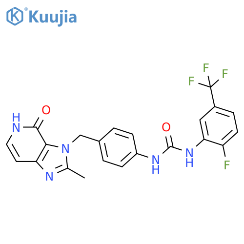 Urea,N-[4-[(4,5-dihydro-2-methyl-4-oxo-3H-imidazo[4,5-c]pyridin-3-yl)methyl]phenyl]-N'-[2-fluoro-5-(trifluoromethyl)phenyl]- structure