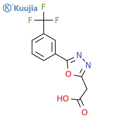 [5-(3-Trifluoromethylphenyl)-[1,3,4]oxadiazol-2-yl]acetic acid structure