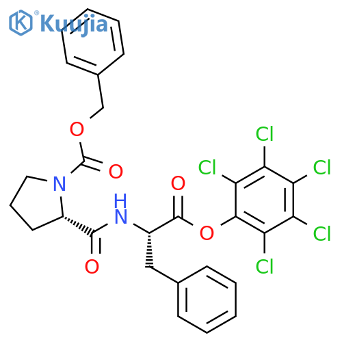 L-Phenylalanine, N-[1-[(phenylmethoxy)carbonyl]-L-prolyl]-,pentachlorophenyl ester structure