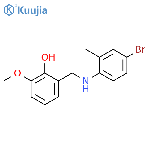 2-{[(4-bromo-2-methylphenyl)amino]methyl}-6-methoxyphenol structure