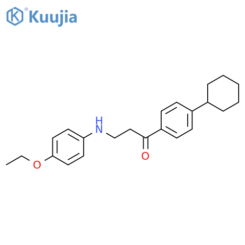 1-(4-Cyclohexylphenyl)-3-(4-ethoxyanilino)-1-propanone structure