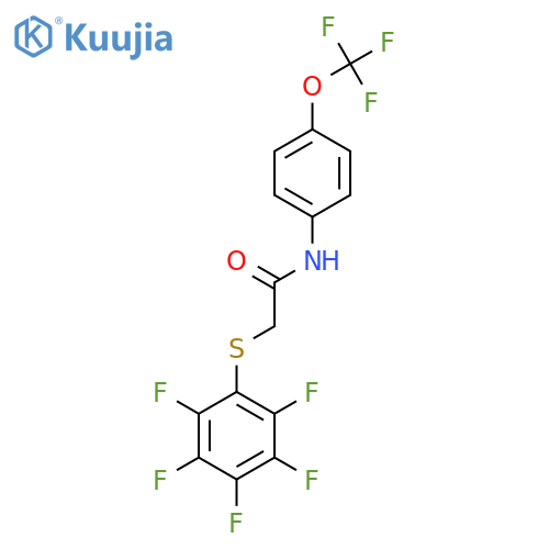 2-[(2,3,4,5,6-Pentafluorophenyl)sulfanyl]-N-[4-(trifluoromethoxy)phenyl]acetamide structure