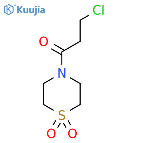 4-(3-Chloropropanoyl)-1-thiomorpholine-1,1-dione structure