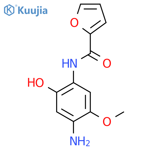 2-Furancarboxamide, N-(4-amino-2-hydroxy-5-methoxyphenyl)- structure
