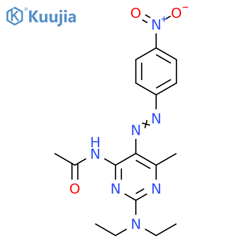 Acetamide,N-[2-(diethylamino)-6-methyl-5-[(4-nitrophenyl)azo]-4-pyrimidinyl]- structure
