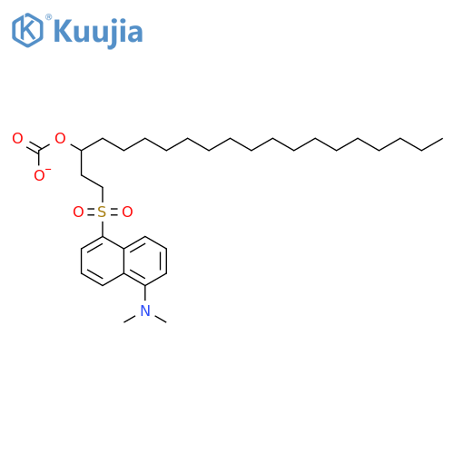 Carbonic acid, 2-[[5-(dimethylamino)-1-naphthalenyl]sulfonyl]ethyloctadecyl ester structure