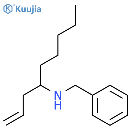 Benzenemethanamine, N-[1-(2-propenyl)hexyl]- structure