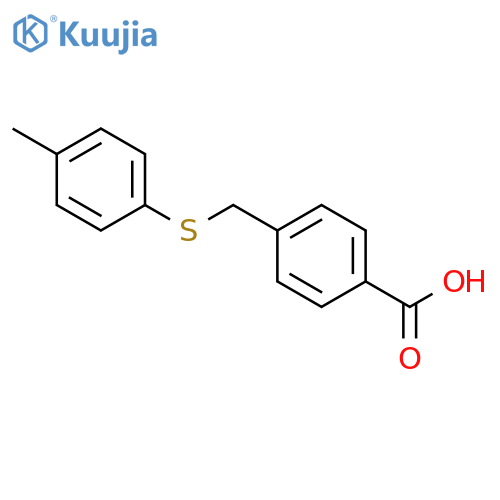 Benzoic acid, 4-[[(4-methylphenyl)thio]methyl]- structure