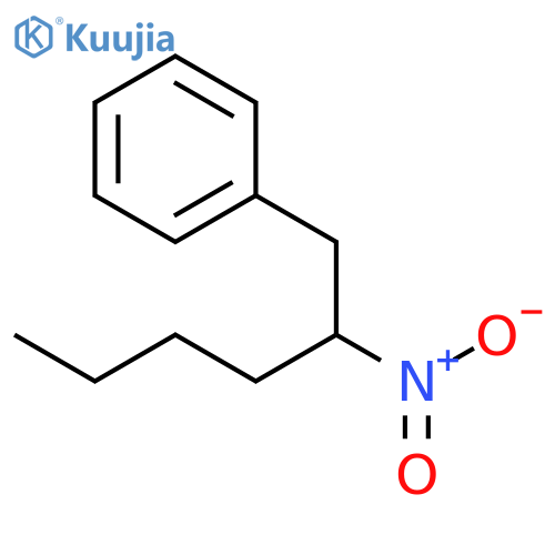 Benzene, (2-nitrohexyl)- structure