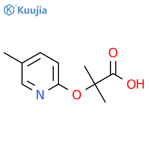 2-methyl-2-(5-methylpyridin-2-yloxy)propanoic acid structure