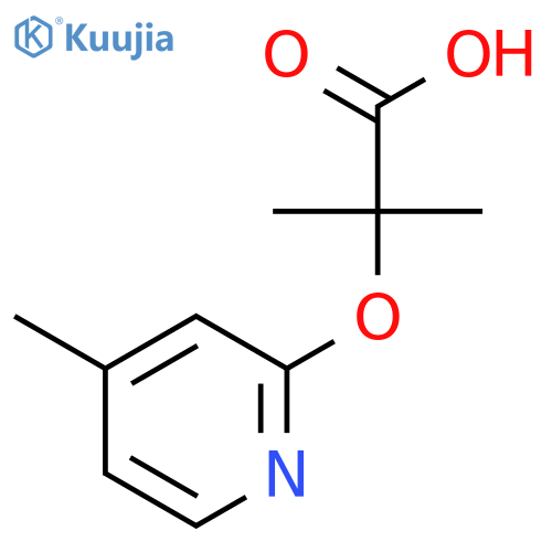 2-methyl-2-(4-methylpyridin-2-yloxy)propanoic acid structure