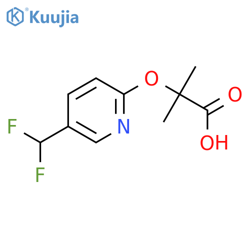 PROPANOIC ACID, 2-[[5-(DIFLUOROMETHYL)-2-PYRIDINYL]OXY]-2-METHYL- structure
