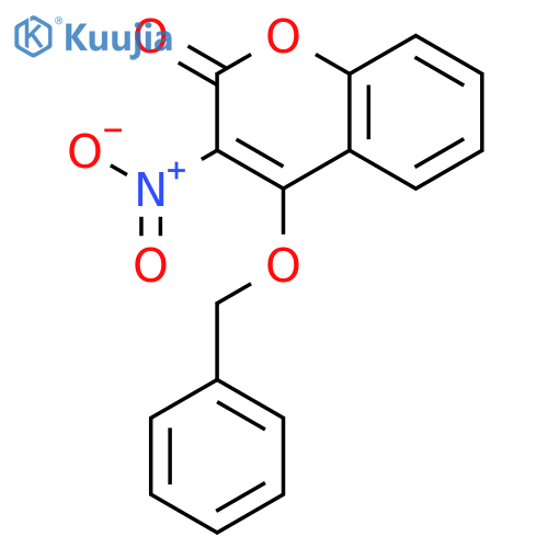 2H-1-Benzopyran-2-one, 3-nitro-4-(phenylmethoxy)- structure