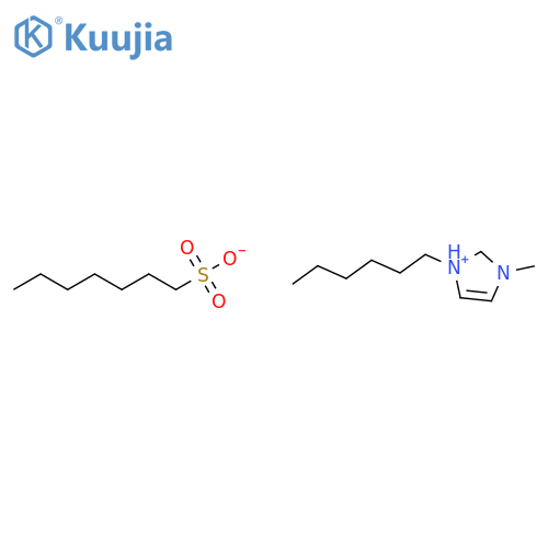 1H-Imidazolium, 1-hexyl-3-methyl-, 1-heptanesulfonate structure