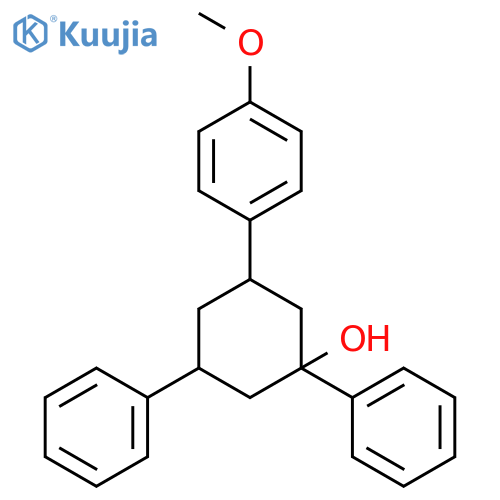 Cyclohexanol, 3-(4-methoxyphenyl)-1,5-diphenyl- structure