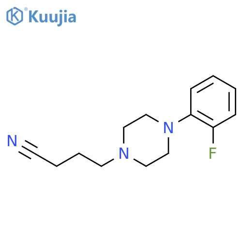4-(2-fluorophenyl)-1-Piperazinebutanenitrile structure