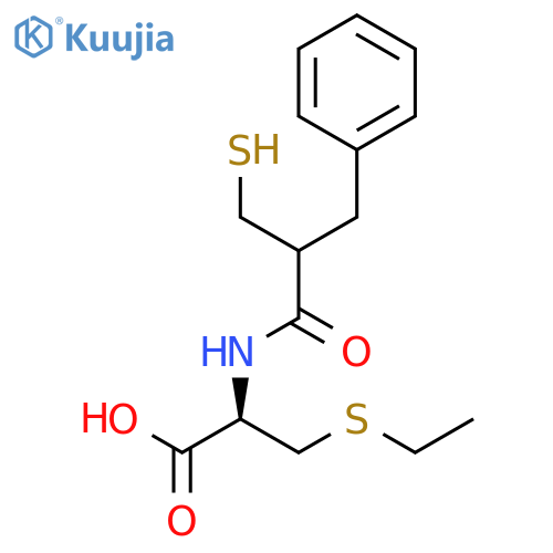 L-Cysteine, S-ethyl-N-[2-(mercaptomethyl)-1-oxo-3-phenylpropyl]- structure