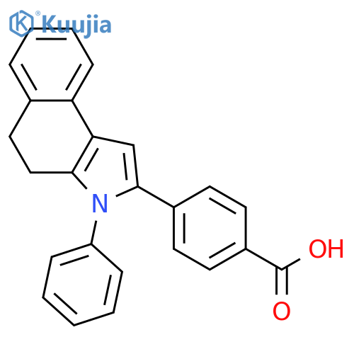 Benzoic acid, 4-(4,5-dihydro-3-phenyl-3H-benz[e]indol-2-yl)- structure