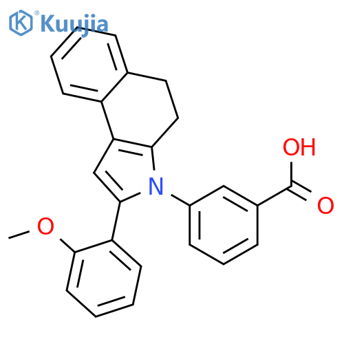 BENZOIC ACID, 3-[4,5-DIHYDRO-2-(2-METHOXYPHENYL)-3H-BENZ[E]INDOL-3-YL]- structure