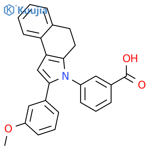 Benzoic acid, 3-[4,5-dihydro-2-(3-methoxyphenyl)-3H-benz[e]indol-3-yl]- structure