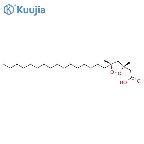 1,2-DIOXOLANE-3-ACETIC ACID, 5-HEXADECYL-3,5-DIMETHYL-, (3R,5S)- structure