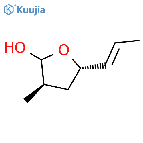 2-Furanol, tetrahydro-3-methyl-5-(1E)-1-propenyl-, (3R,5S)-rel- structure