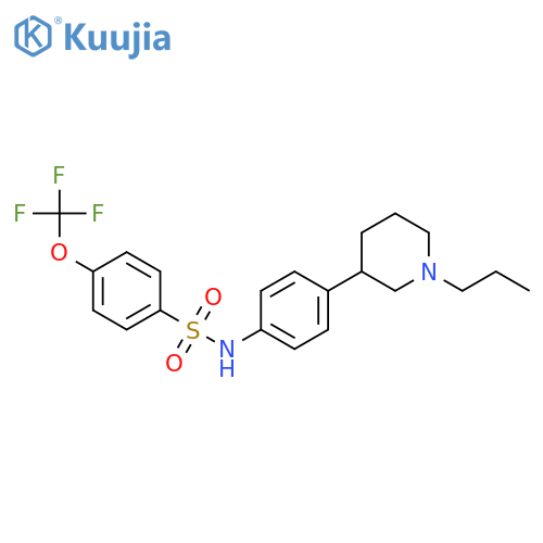 Benzenesulfonamide,N-[4-[(3S)-1-propyl-3-piperidinyl]phenyl]-4-(trifluoromethoxy)- structure