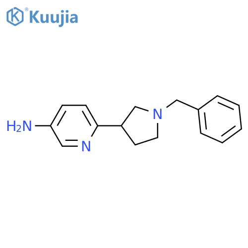 3-Pyridinamine, 6-[1-(phenylmethyl)-3-pyrrolidinyl]- structure
