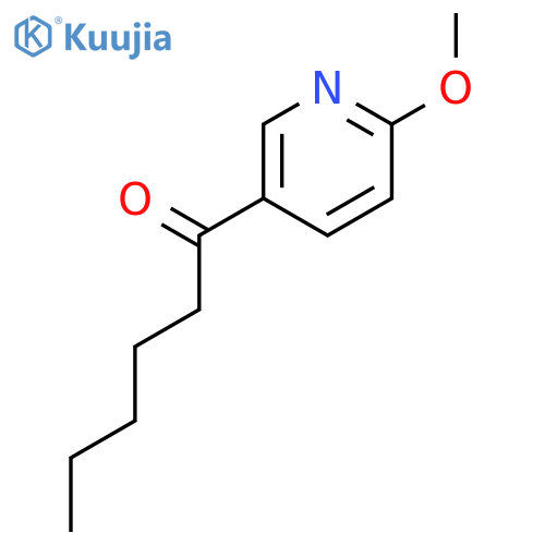 1-HEXANONE, 1-(6-METHOXY-3-PYRIDINYL)- structure