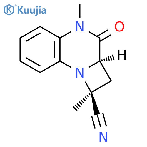 1H-Azeto[1,2-a]quinoxaline-1-carbonitrile, 2,2a,3,4-tetrahydro-1,4-dimethyl-3-oxo-, trans- (9CI) structure
