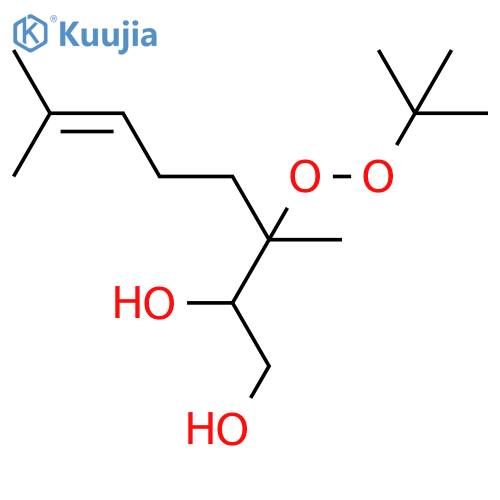 6-Octene-1,2-diol, 3-[(1,1-dimethylethyl)dioxy]-3,7-dimethyl- structure