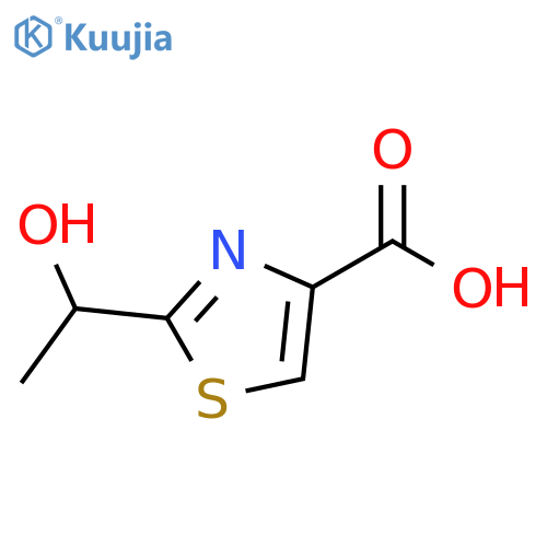 2-(1-Hydroxyethyl)thiazole-4-carboxylic acid structure