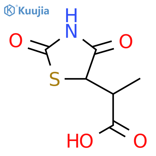 2-(2,4-dioxo-1,3-thiazolidin-5-yl)propanoic acid structure