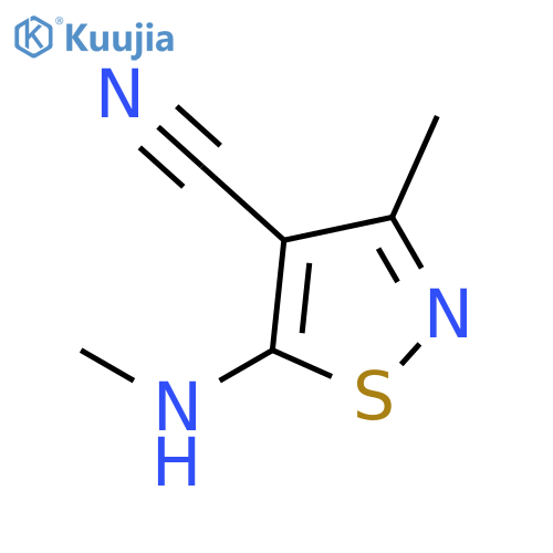 3-methyl-5-(methylamino)-1,2-thiazole-4-carbonitrile structure