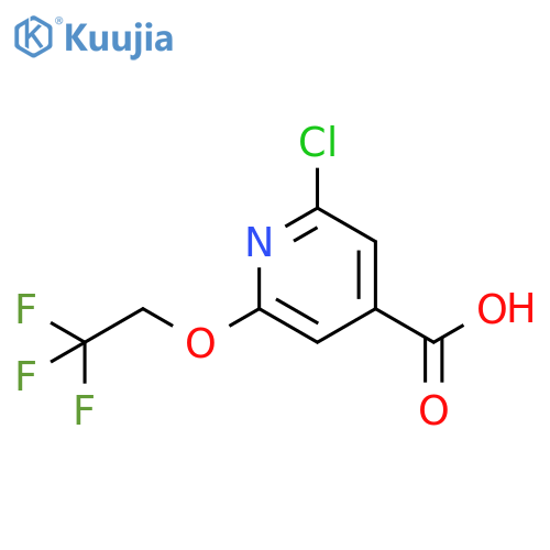 2-chloro-6-(2,2,2-trifluoroethoxy)pyridine-4-carboxylic acid structure