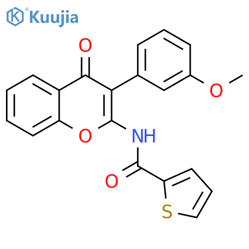 N-3-(3-methoxyphenyl)-4-oxo-4H-chromen-2-ylthiophene-2-carboxamide structure
